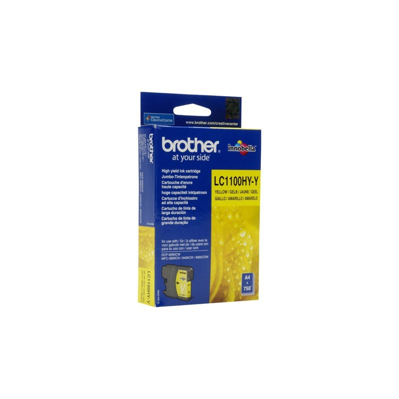 BROTHER LC1100HYY Tusz Brother LC1100HYY yellow 750str DCP6690CW