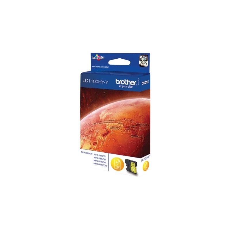 BROTHER LC1100HYY Tusz Brother LC1100HYY yellow 750str DCP6690CW
