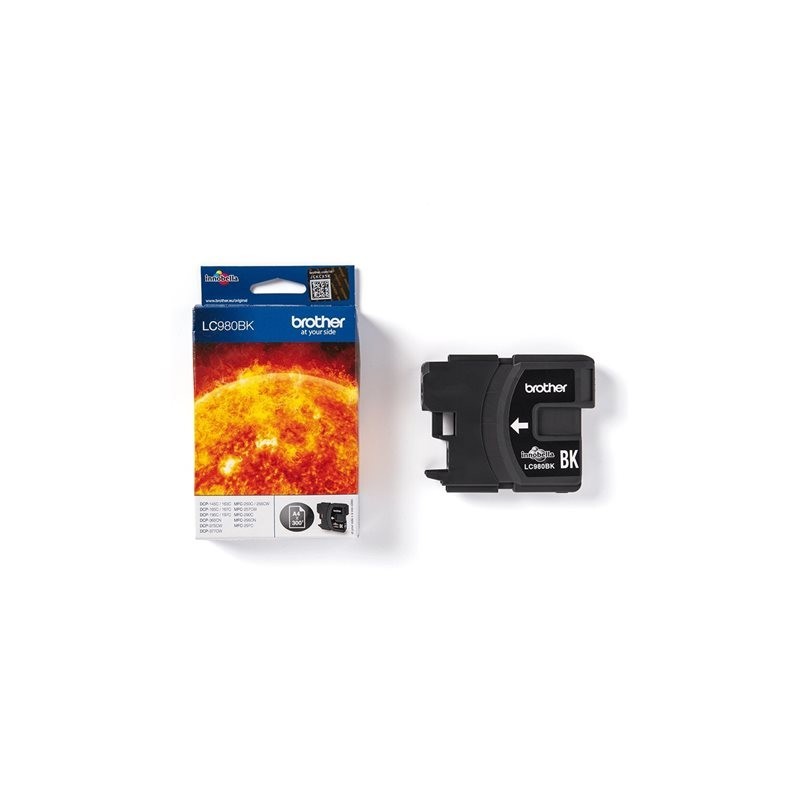 BROTHER LC980BK Tusz Brother LC980BK black 300str DCP145C / DCP165C / MFC250C / MFC290C