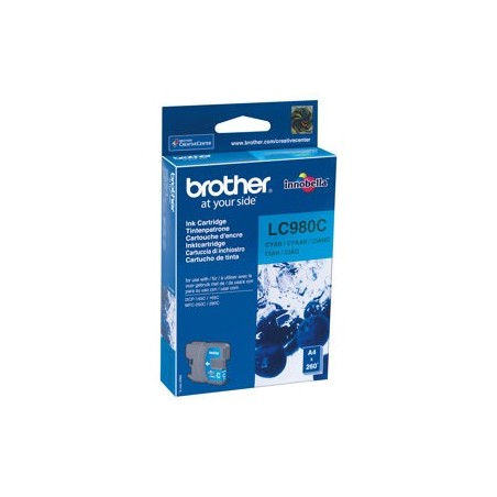 BROTHER LC980C Tusz Brother LC980C cyan 260str DCP145C / DCP165C / MFC250C / MFC290C