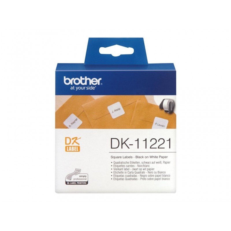 BROTHER DK11221 Taśma Brother Square Paper Label 23MM X 23MM X 1000