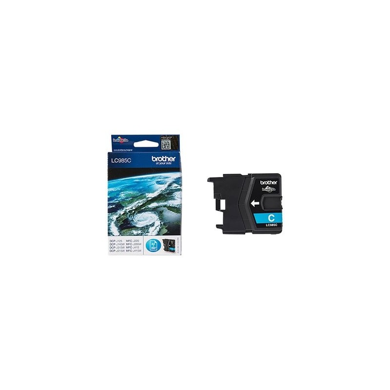 BROTHER LC985C Tusz Brother LC985C cyan 260str DCPJ125 / J315w / J515w / J220 / J265w