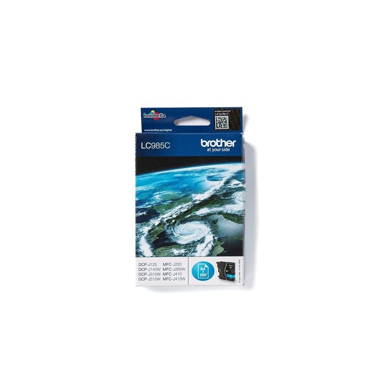BROTHER LC985C Tusz Brother LC985C cyan 260str DCPJ125 / J315w / J515w / J220 / J265w