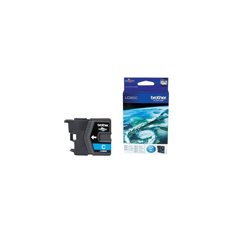 BROTHER LC985C Tusz Brother LC985C cyan 260str DCPJ125 / J315w / J515w / J220 / J265w