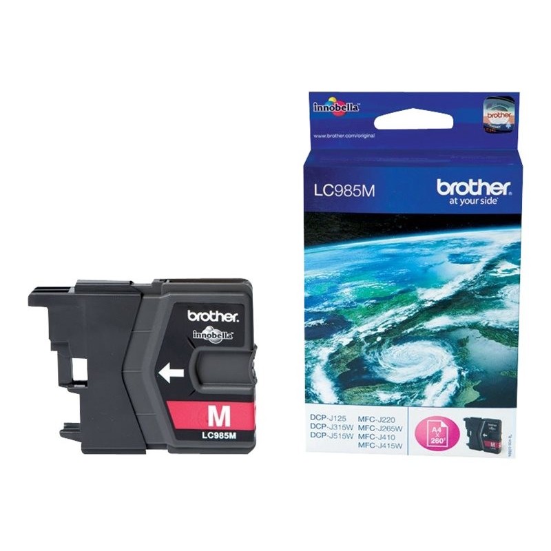 BROTHER LC985M Tusz Brother LC985M magenta 260str DCPJ125 / J315w / J515w / J220 / J265w