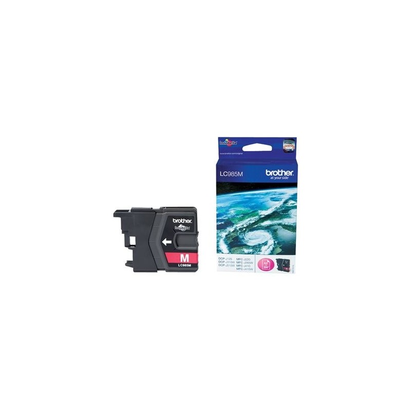 BROTHER LC985M Tusz Brother LC985M magenta 260str DCPJ125 / J315w / J515w / J220 / J265w