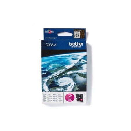 BROTHER LC985M Tusz Brother LC985M magenta 260str DCPJ125 / J315w / J515w / J220 / J265w