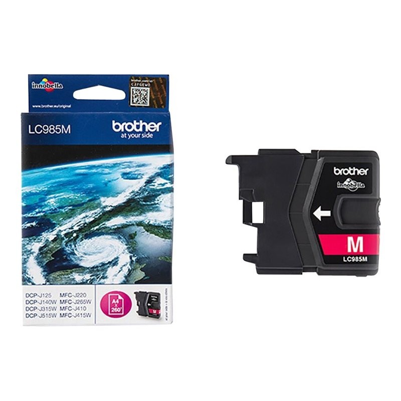 BROTHER LC985M Tusz Brother LC985M magenta 260str DCPJ125 / J315w / J515w / J220 / J265w