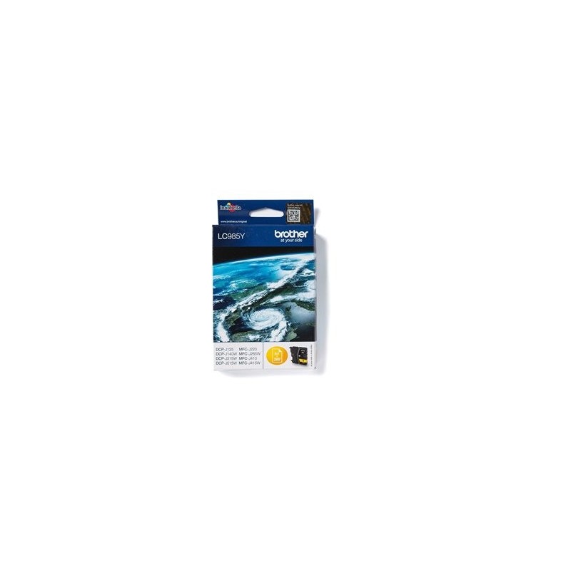 BROTHER LC985Y Tusz Brother LC985Y yellow 260str DCPJ125 / J315w / J515w / J220 / J265w