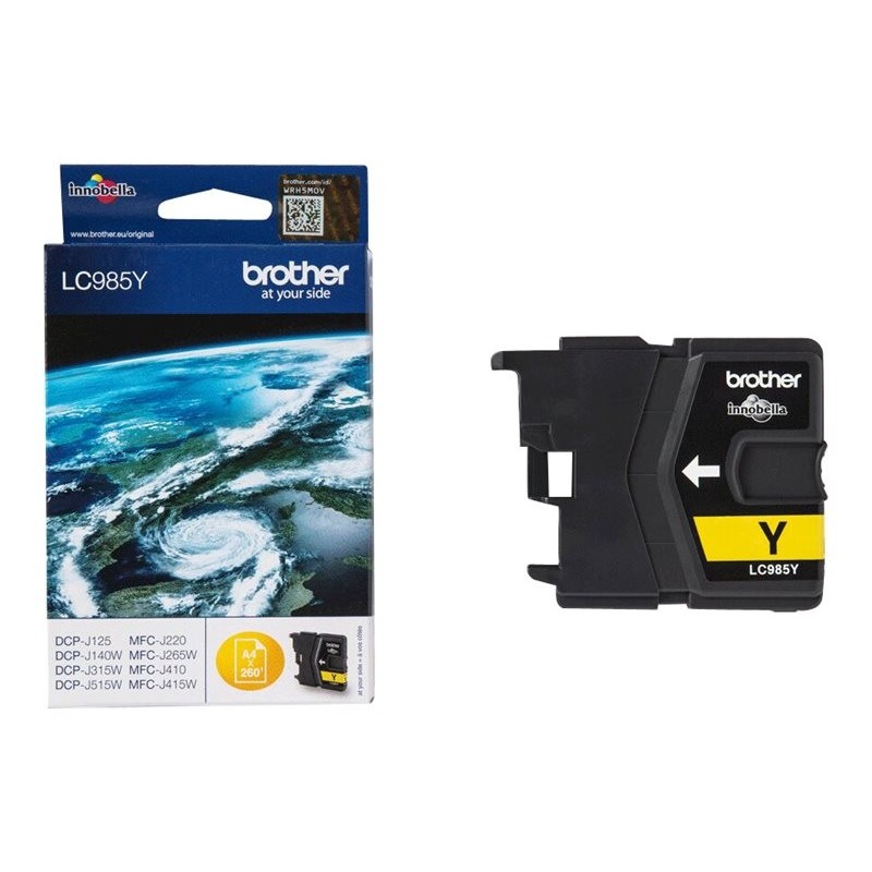 BROTHER LC985Y Tusz Brother LC985Y yellow 260str DCPJ125 / J315w / J515w / J220 / J265w