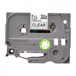 BROTHER TZE111 Taśma Brother 6mm BLACK ON CLEAR