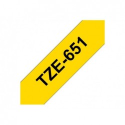 BROTHER TZe651 Taśma Brother 24mm BLACK ON YELLOW