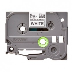 BROTHER TZeS211 Taśma Brother 6mm BLACK ON WHITE ADHESIVE TAPE