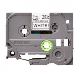 BROTHER TZeS211 Taśma Brother 6mm BLACK ON WHITE ADHESIVE TAPE