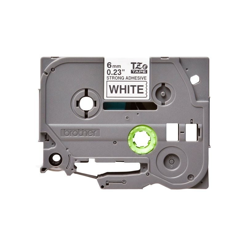 BROTHER TZeS211 Taśma Brother 6mm BLACK ON WHITE ADHESIVE TAPE