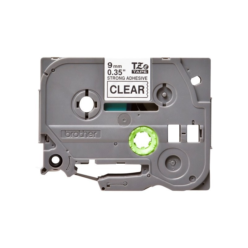 BROTHER TZES121 Taśma Brother 9mm BLACK ON CLEAR ADHESIVE TAPE