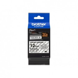 BROTHER TZES131 Taśma Brother 12mm BLACK ON CLEAR ADHESIVE TAPE