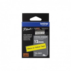 BROTHER TZeS631 Taśma Brother 12mm BLACK ON YELLOW ADHESIVE TAPE