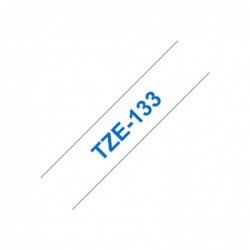 BROTHER TZE133 Taśma Brother 12mm BLUE ON CLEAR