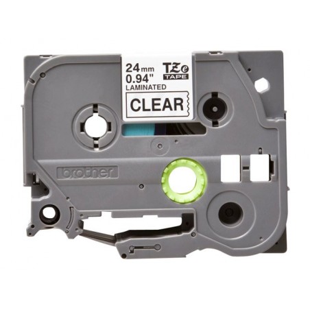 BROTHER TZE151 Taśma Brother 24mm BLACK ON CLEAR