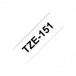 BROTHER TZE151 Taśma Brother 24mm BLACK ON CLEAR