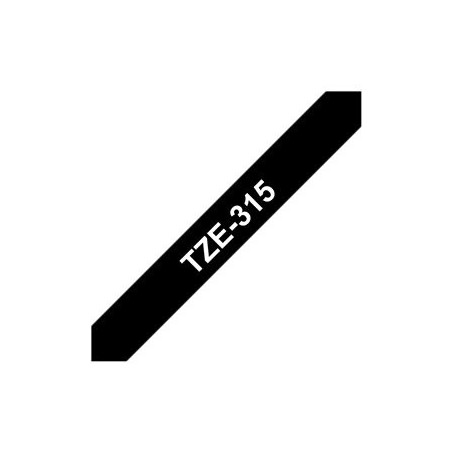 BROTHER TZE315 Taśma Brother 6mm White on Black