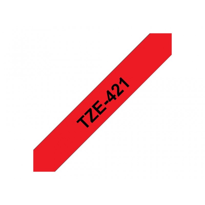 BROTHER TZe421 Taśma Brother 9mm BLACK ON RED