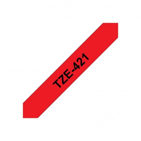 BROTHER TZe421 Taśma Brother 9mm BLACK ON RED
