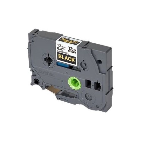 BROTHER TZE334 Taśma Brother 12mm Gold on Black