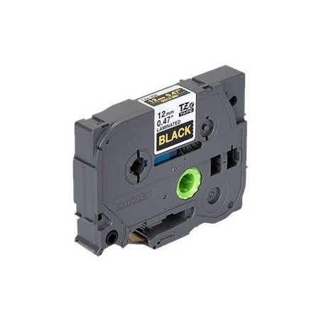 BROTHER TZE334 Taśma Brother 12mm Gold on Black