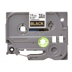 BROTHER TZE334 Taśma Brother 12mm Gold on Black