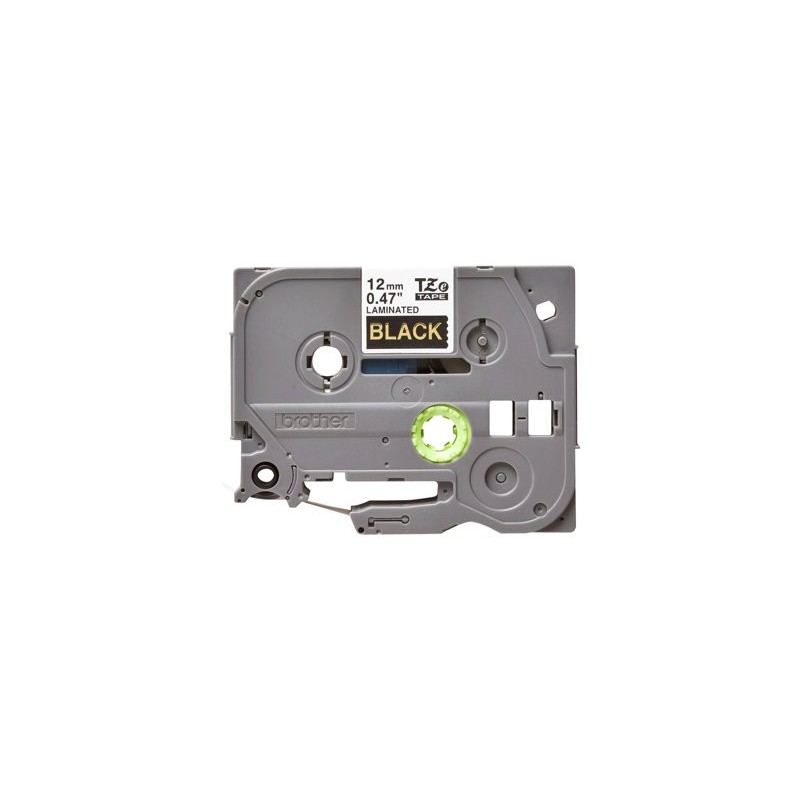 BROTHER TZE334 Taśma Brother 12mm Gold on Black