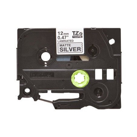 BROTHER TZEM931 Taśma Brother 12mm BLACK ON SILVER (MAT) TAPE / METALIC
