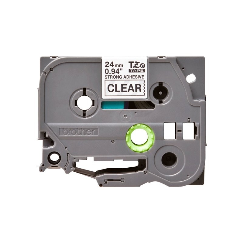 BROTHER TZES151 Taśma Brother 24mm BLACK ON CLEAR ADHESIVE TAPE