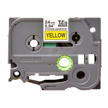 BROTHER TZES651 Taśma Brother 24mm BLACK ON YELLOW ADHESIVE TAPE