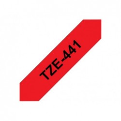 BROTHER TZe441 Taśma Brother 18mm BLACK ON RED