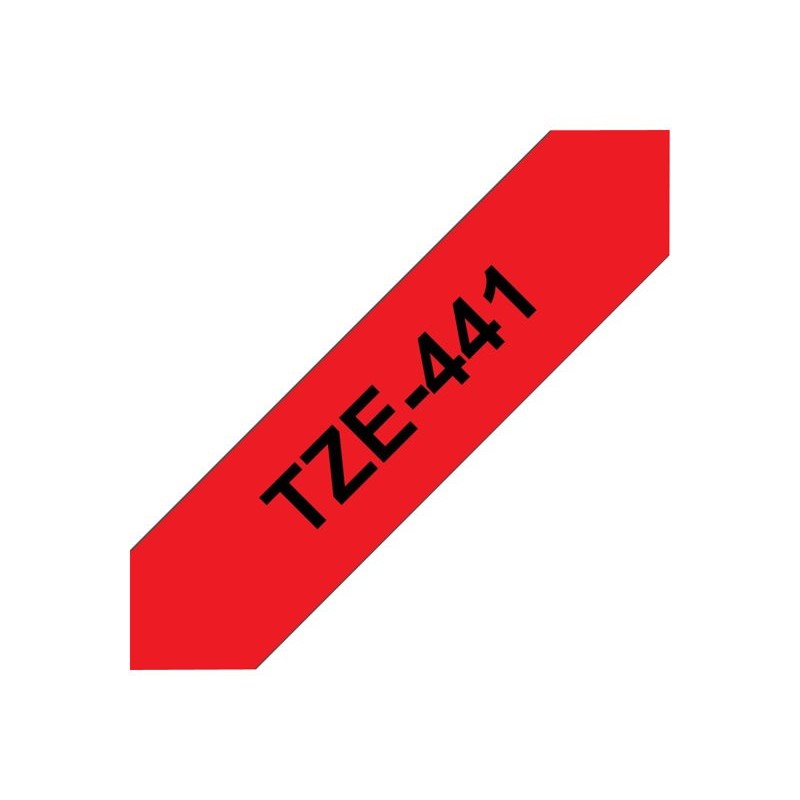 BROTHER TZe441 Taśma Brother 18mm BLACK ON RED