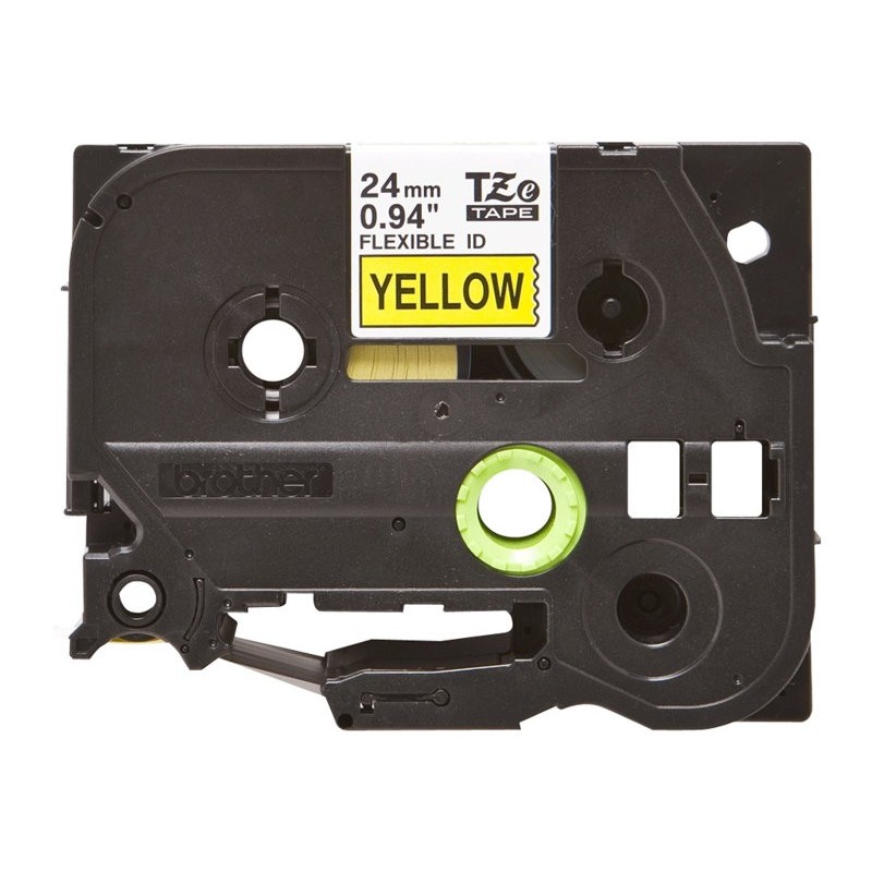 BROTHER TZEFX651 Taśma Brother 24mm BLACK ON YELLOW FLEXIBLE ID