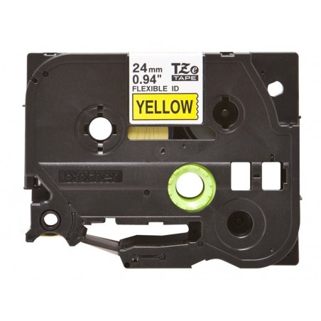 BROTHER TZEFX651 Taśma Brother 24mm BLACK ON YELLOW FLEXIBLE ID
