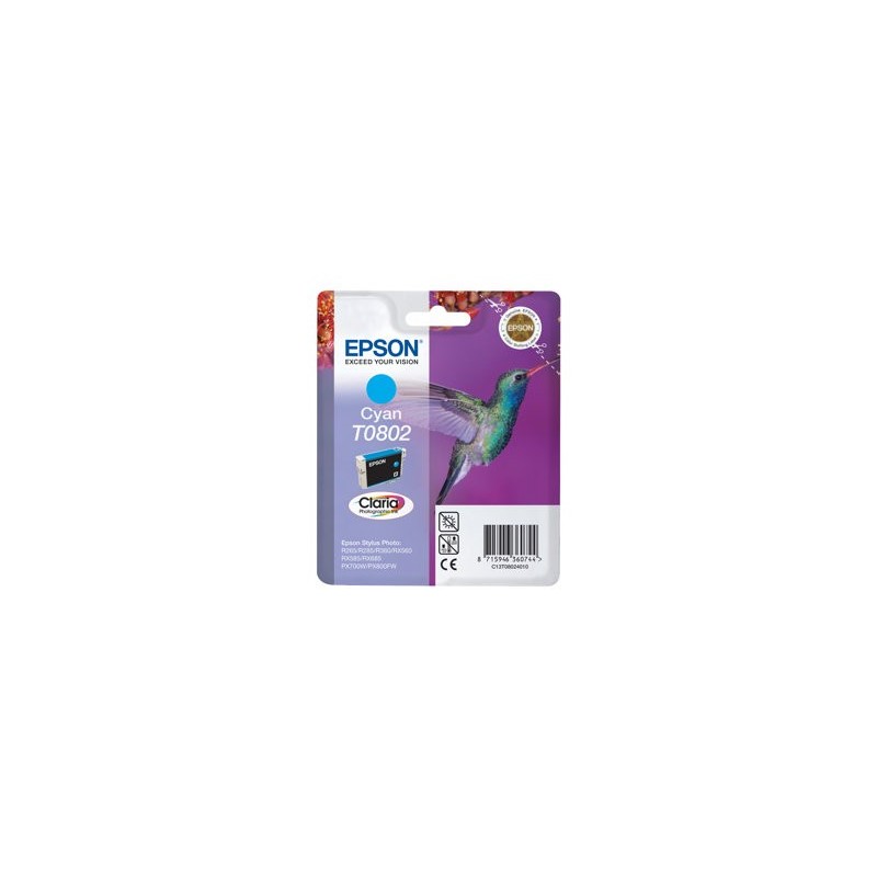 EPSON C13T08024011 Tusz Epson T0802 cyan Stylus photo R265/285/360,RX560/585/685