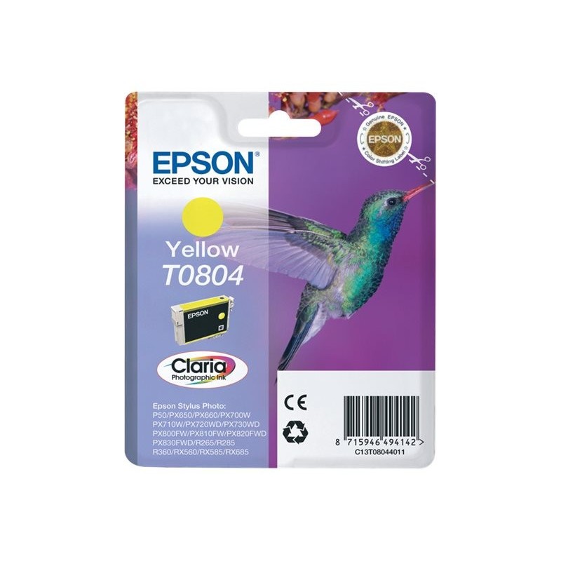 EPSON C13T08044011 Tusz Epson T0804 yellow Stylus photo R265/285/360,RX560/585/685