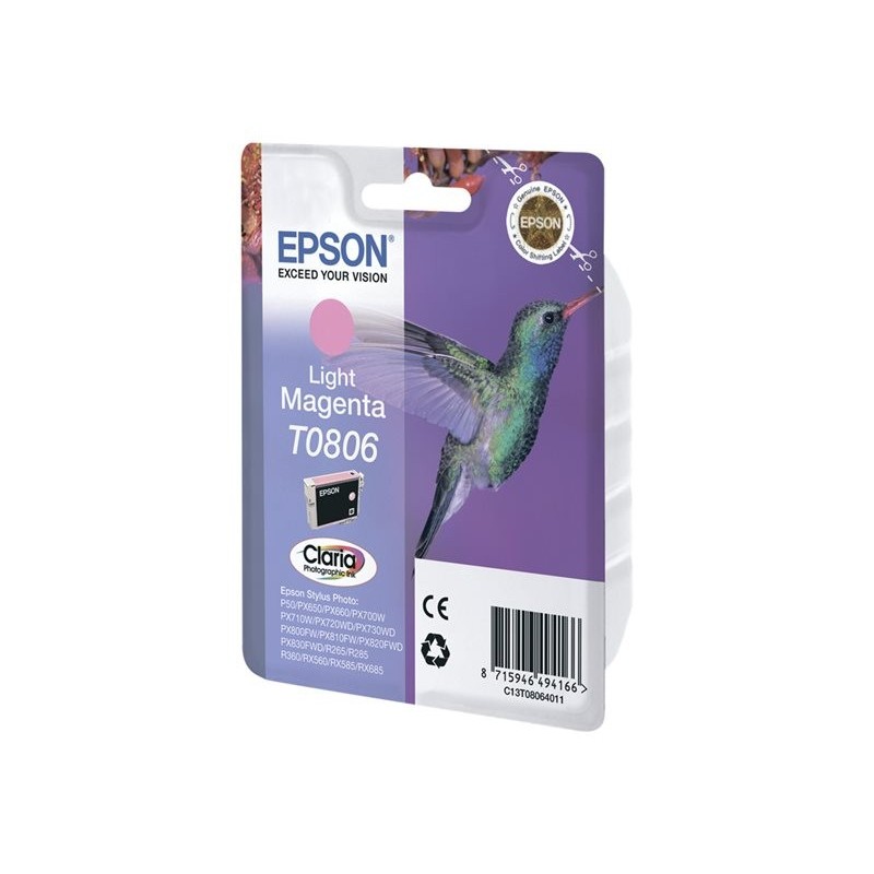 EPSON C13T08064011 Tusz Epson T0806 light magenta Stylus photo R265/285/360,RX560/585/685
