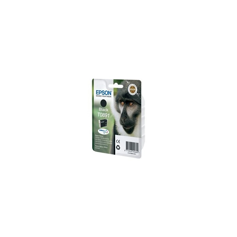 EPSON C13T08914011 Tusz Epson T0891 black DURABrite 5.8ml Stylus S20/SX100/SX105/SX200/SX205...