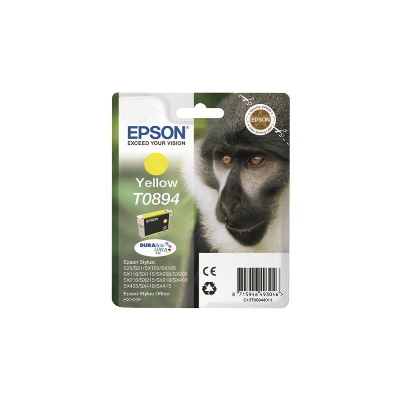 EPSON C13T08944011 Tusz Epson T0894 yellow DURABrite 3.5ml Stylus S20/SX100/SX105/SX200/SX20