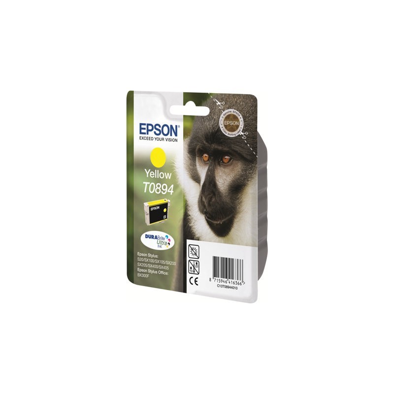 EPSON C13T08944011 Tusz Epson T0894 yellow DURABrite 3.5ml Stylus S20/SX100/SX105/SX200/SX20
