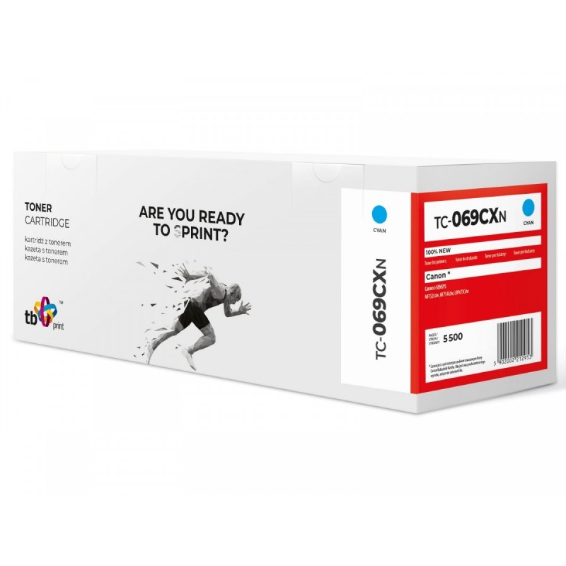 Toner do Canon MF752 CRG069H TC-069CXN Cyan 100% nowy 