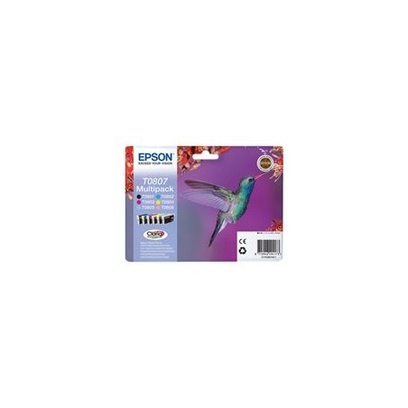 EPSON C13T08074011 Zestaw Epson T0807 C/M/Y/K/LC/LM MultiPack CLARIA Stylus photo R265/285/360...