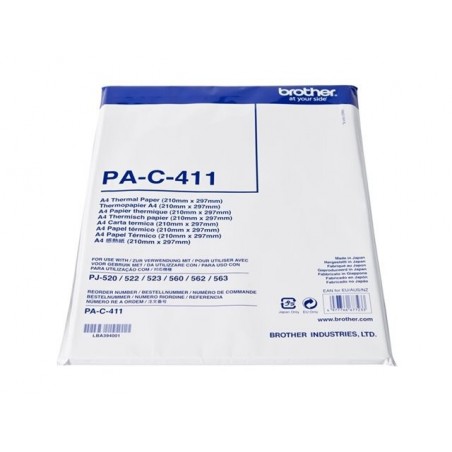 BROTHER PAC411 Papier thermal Brother A4 PJ622Z1 / PJ623Z1 / PJ663Z1 / PJ623Z1 / PJ662Z1 10