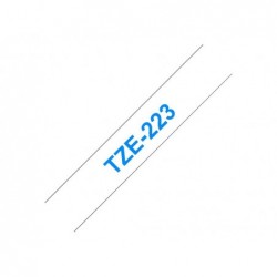 BROTHER TZE223 Taśma Brother 9mm BLUE ON WHITE
