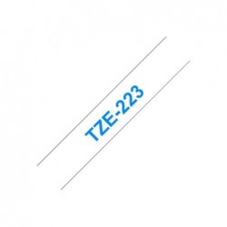 BROTHER TZE223 Taśma Brother 9mm BLUE ON WHITE